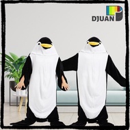DUOJUAN Unisex Flannel One-piece Pajamas, Black + White Polyester Stitched Warm Full Body Home Jumps