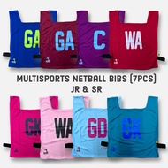 Multisports Netball Bibs‼️7pcs per Set🔥Mini Eyelet Netball Bib💯Single sided Netball Bib👍🏽Unisex Netb