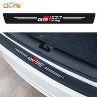 GTIOATO For Toyota GR Carbon Fiber Car Trunk Sticker Auto Rear Bumper Protector Anti Scratch Car Sti