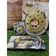 Y15 SPROCKET HEAVY DUTY SET (saiz 420) rantai o-ring HOYO