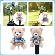 [mojotorw7] Bear Golf Wood Headcover Golfer Gift Transport Protect Protector Novelty Plush Guard Gol