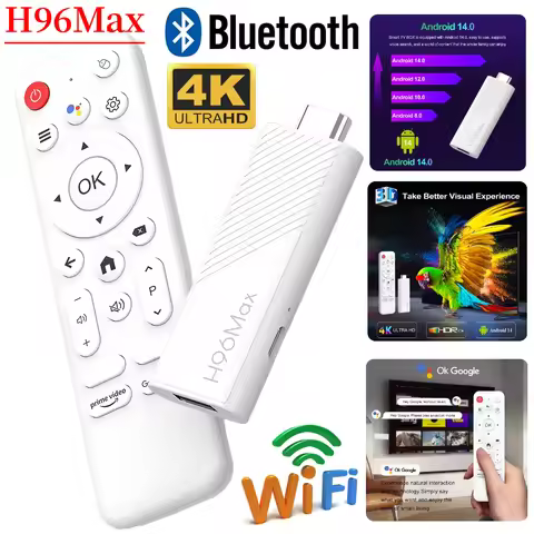 2024 New Android 14.0 H96Max H313 Mini TV Stick Allwinner Quad Core 4K HDR Wifi6 Wifi 2.4G Game Medi