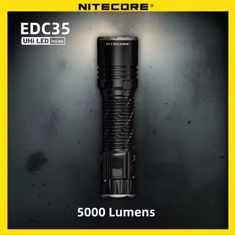 Nitecore EDC35 hiking Flashlight USB-C Rechargeable 5000 Lumens LED EDC UHi Beam Distance 550meters 