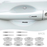 For Toyota Prado Set of 8 Transparent Car Door Handle Protector Stickers for prado 90 150 120 Access