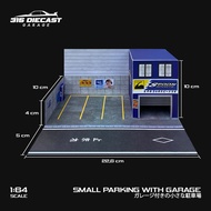 Papercraft Diorama Small Parking With Garage Diorama 1/64