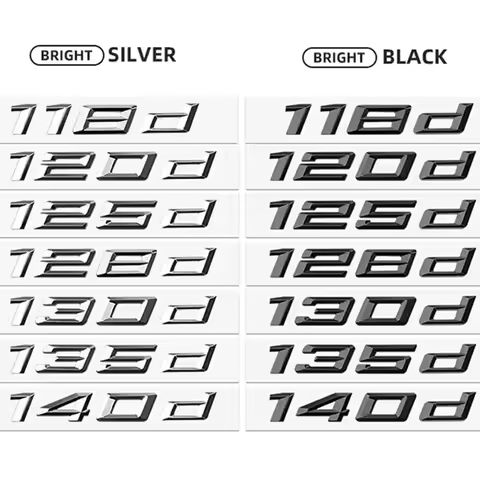 Car ABS Trunk Letter Logo Badge Emblem Decal Sticker For BMW 1 Series 116d 118d 120d 125d 130d 135d 