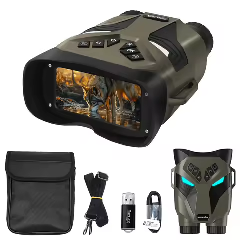 DT79 Night Vision Binoculars 8X Digital Zoom 4K HD 48MP 3W/850nm Infrared Telescope Goggles Full Dar