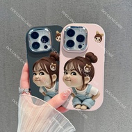 Creative 3D Anti-Fall iPhone 16/15/14/13/12/X Case Soft Silicone Strap for 11/SE/7/8 Plus B-XPVNCH06