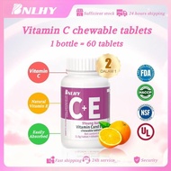 BNLHY FDA diperakui vitamin C dan E kunyah tablet Supplement vitamin C vitamin E semulajadi Multivit