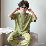 Sut Lengan Pendek Pakaian Rumah Musim Panas Budak Lelaki2024Piyama Nipis dan Baju Tidur Versi Korea Baru Borong质量求生存 EE4