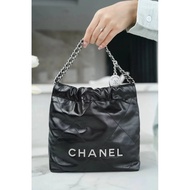 Chanel Comes with Halo ️ 22Mini bag Black Silver Ten Thousand Kinds of Waiting mini 22bag Here Comes