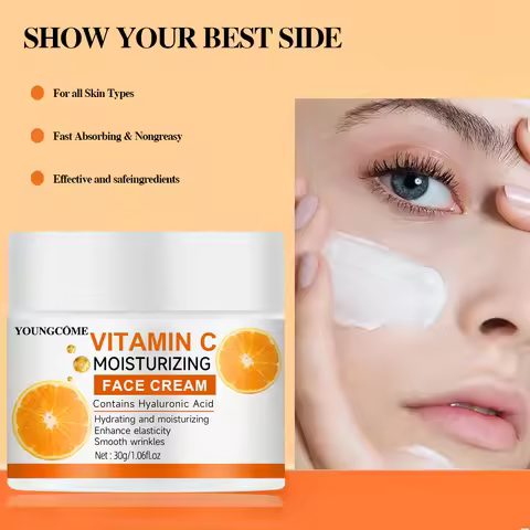Vitamin C Moisturising Cream Repair Anti-aging Essence Facial Skin Care Contains Hyaluronic Acid Dar