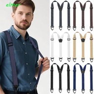 ELMER Work Suspenders, Heavy Duty Y-Type X-Type Elastic Pants Braces, Simple 3.8cm Wide with 3/4 Rot