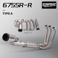 FOR CFMOTO 675SR-675SR CF675R Exhaust System Slip on Motorcycle Front Pipe Stainless Steel Tube Orig
