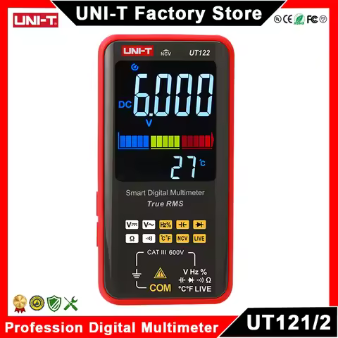 Smart Digital Multimeter UNI-T UT121A UT121B UT122 Electric Tester Voltmeter Hz NCV LIVE Professiona