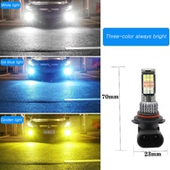 2 pieces of LED fog lights 3color H11 H7 H4 9006 H3 H8 HB3 HB4 blue lemon white ice blue any combina