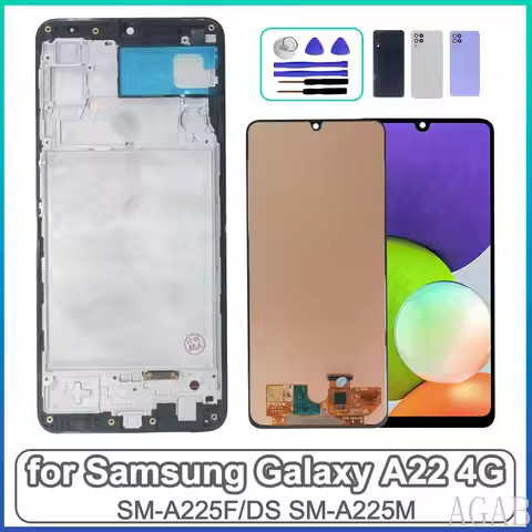 Super AMOLED LCD for Samsung Galaxy A22 4G A225F LCD Display Touch Screen Assembly Replacement Part 