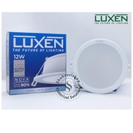 LUXEN NOVA 12 WATT DOWNLIGHT LED PANEL IB BULAT SUPERBRIGHT BERGARANSI - Putih TANPA BUBLE