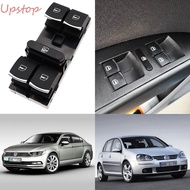 UPSTOP Window Control Switch, ABS 8 Pins Car Window Lifter, Auto Accessories 5ND959857 Chrome Master Electric Window Switch for VW/ Jetta /Tiguan /Golf /GTI MK5 MK6 Passat