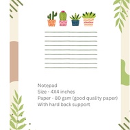 Notepad quality paper size 4x4 inches