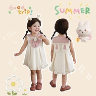 (0-3 tahun) pakaian gadis bayi musim panas Chiffon arnab tanpa lengan pakaian untuk kanak-kanak gadis comel arnab telinga puteri pakaian untuk bayi kanak-kanak
