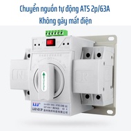Cầu dao đảo chiều tự động không gây mất điện ATS-2P/63A/220v bộ chuyển nguồn ATS cb đảo chiều 2 nguồ