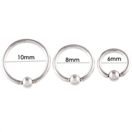 2Pcs Septum Hoop Ring Lip Ear Nose Eyebrow Universal Piercing CBR Steel