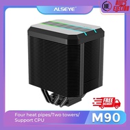 Alseye M90 90Mm 4 Pin Motherboard Motherboard CPU Cooler For LGA 775 115X1366 2011 AM2 + AM3 + AM4