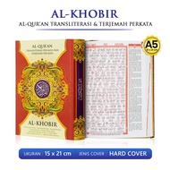Al Quran Terjemah Al Khobir A5 Alquran Kecil MERAH Transliterasi dan Terjemah Perkata HVS - Al Quran Murah