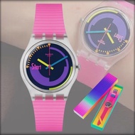 SWATCH NEON PINK PODIUM Original Jam Tangan Casual SWISS Analog Wanita - SO28K111 (34mm)