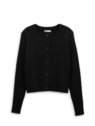AIIZ เสื้อคาร์ดิแกนผู้หญิง ผ้าถักทอลายเคเบิล AIIZ Womens Cable Knit Cardigan