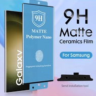 Matte Ceramic Tempered Glass Curved Screen Protector For Samsung Galaxy S23 S22 S20 S21 Plus Note 20 Ultra