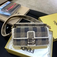 Spring Summer Show baguette baguette Color-Blocking Plaid Woven Side baguette Shoulder Bag Handbag