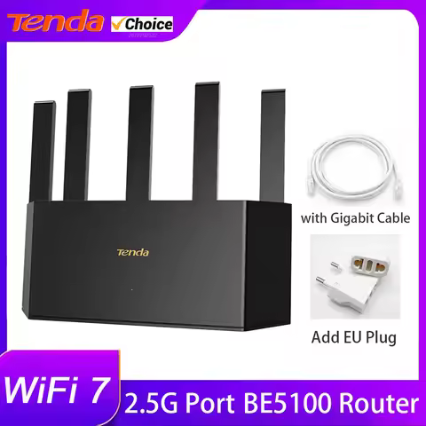 Tenda BE5100 Mesh Router BE6L Dual-Core Wifi7 5011Mbps 2.5G Ethernet Port Dual Frequency 2.4/5GHz 5I