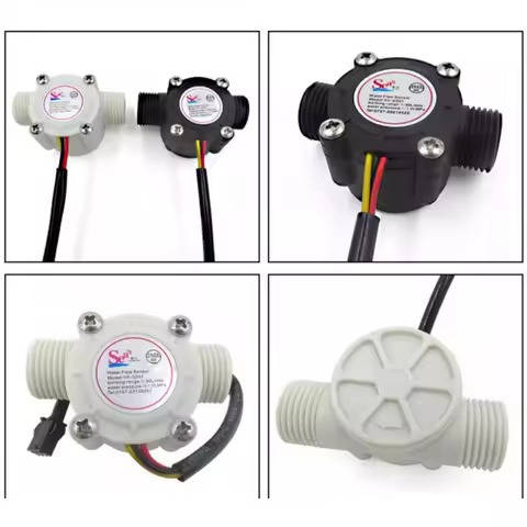 Water Flow Sensor for YF-S201 YF-S20 G1/2 interface water heater water dispenser Hall flowmeter