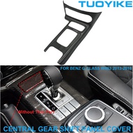 Car Real Carbon Fiber Console Central Gear Shift Panel Frame Decoration Trim Stick For Mercedes-Benz
