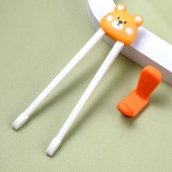 DB 1 Pair Cartoon Animal Head Children Eating Training Chopsticks With Storage Box