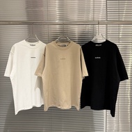 Acne Studios Minimalist All-Match Foam Letter Round Neck Short-Sleeved T-Shirt