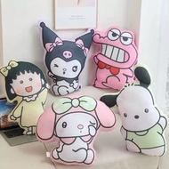 蠟筆小新 cushion 冰絲 攬枕 抱枕 阿呆 櫻桃小丸子 maruko chan kuromi my melody pc狗 pochacco 靠墊 裝飾 家居 日用品 睡衣 公仔