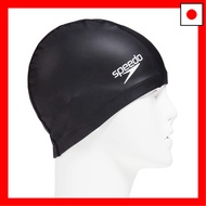 Speedo Swim Cap Silicone Coating Cap Swimming Unisex SD93C56 Black FREE