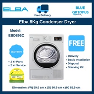 Elba 8kg Condenser Dryer (EBD896C) + FREE Stacking Kit