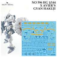 WATER DECAL [DELPI] 596 HG 1/144 XAVIER'S GYAN HAKUJI Gquuuux GUNDAM SLIDE