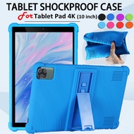 For Tablet pad 4K 10.1" Tablets PC 10.1 inch 5G Android 11 12 13 (L*W:25x16cm/9.9*6.3in) P20pro P30 Pro Thicken 4-Corner Shockproof Soft Silicone Cover with Stand