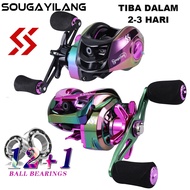Sougayilang BC Reel Fishing Reel Baitcasting Reel 12+1BB Multicolor Carbon Fiber Reel Fishing Tools