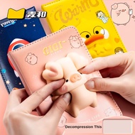 3D Diary Notebook A6 PU Leather Notebooks Squeeze Doll Decompression Schedule Planner Notepads