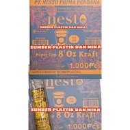 [1 CARTON CONTAINS 1000 PCS] NESTO PAPER CUP 8S OZ 9 OZ MULTICOLOR KRAFT/ 8oz Paper Cup/