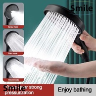 SMILE Large Panel Shower Head, Adjustable High Pressure Water-saving Sprinkler, Universal 3 Modes Handheld Multi-function Shower Sprayer Bathroom Accessories