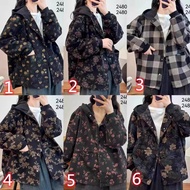 Mùa Thu Rộng Rãi Cỡ Lớn Thoải Mái Đa Năng Áo Dài Tay Nữ Denim In Áo Khoác Có Mũ Trùm Đầu Retro Họa T