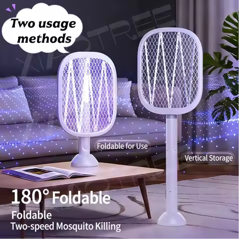 Foldable Electric Mosquito Killer USB Rechargeable Fly Trap Mosquito Swatter Racket Insect Killer Wi