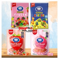 40g /60g Amos 4D Gummy [Blocks/Fruits] Fruit Gummy Juicy Burst [Peach / Strawberry][OmyFood]